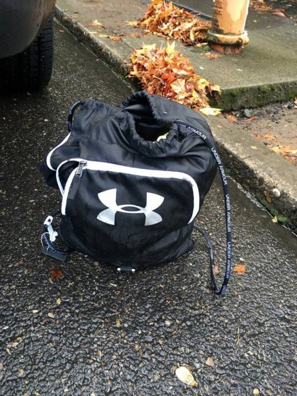 Backpack containing stolen jewelry Backpack containing stolen jewelry